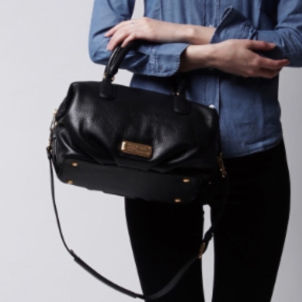 Marc Jacobs black q small legend leather satchel